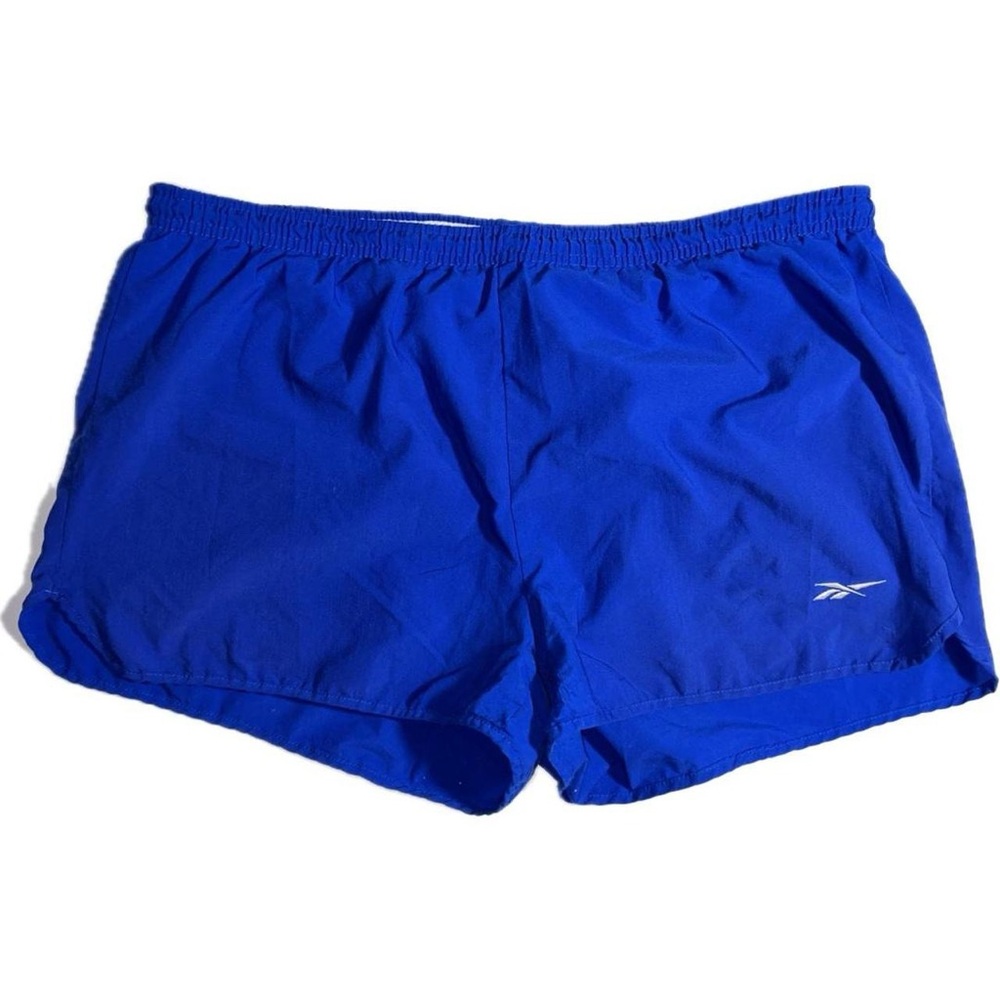 Reebok Blue White Shorts Running Run Runner Athletic Mens Medium Vintage 90s 80s